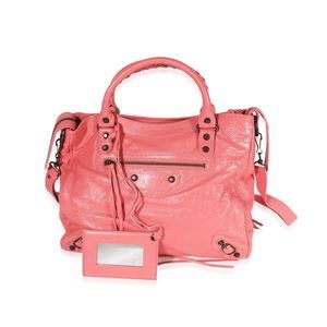 Balenciaga Rose Jaipur Arena Leather Classic Velo Bag